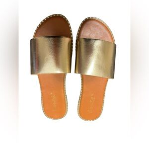 Bonibel Gold Micah Studded Slide Sandals Size 7.5 New in Box